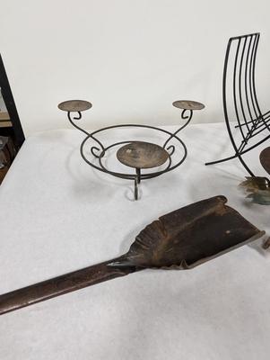 Antique Metal Coal Shovel Candle Holders & More