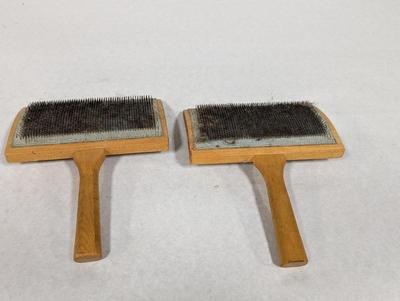 Vintage Schacht Spindle Sheep Wool Hand Carders