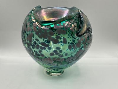 RODDY CAPERS Hand Blown Art Glass Bowl