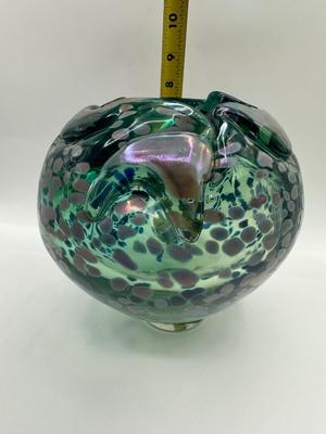 RODDY CAPERS Hand Blown Art Glass Bowl