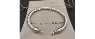 David Yurman Cable Bracelet Sterling & 18k