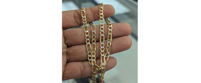 10k 18" Diamond Cut Figaro Chain 5mm