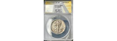 1933-S Walking Liberty Silver Half Dollar ~ ANACS Graded Extra Fine/XF45-Details