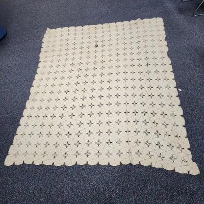 Tea Stain Vintage Handmade Coverlet