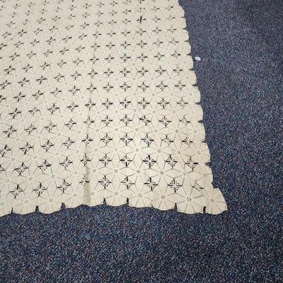 Tea Stain Vintage Handmade Coverlet