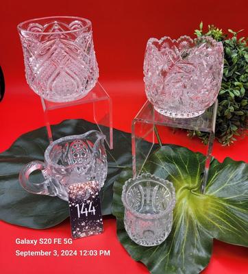 4 Cutglass Items- Vintage