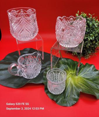 4 Cutglass Items- Vintage
