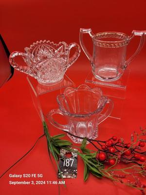 3 Vintage Sugar Bowls