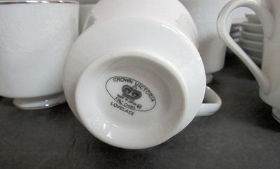 Set of Older Love Lace Pattern Dishes, Crown Victoria Japan, Fine China, Beautiful