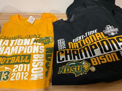 Bison Championship tee shirts plus
