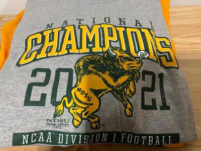 Bison Championship tee shirts plus