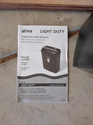 ATIVA PAPER SHREDDER AND UNITED STATES CORKBOARD