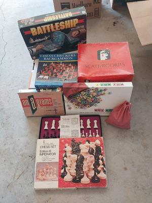 MORE FUN- BATTLESHIP-SCATTERGORIES-WHY NOT-CHESS/CHECKERS-ANAGRAMS