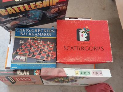 MORE FUN- BATTLESHIP-SCATTERGORIES-WHY NOT-CHESS/CHECKERS-ANAGRAMS