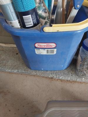 CLEANING TOOLS AND VINTAGE IRONBOARD