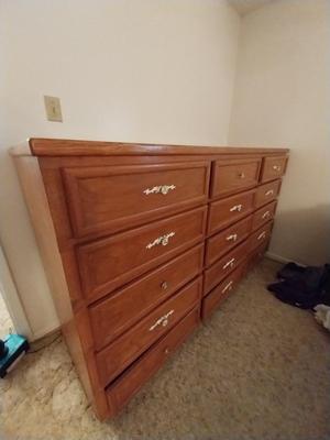 FIFTEEN DRAWER WOODEN DRESSER