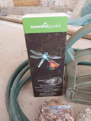 HOSES-HOSE HOLDERS- DECROTIVE MARBLES AND SOLAR STAKE LIGHT
