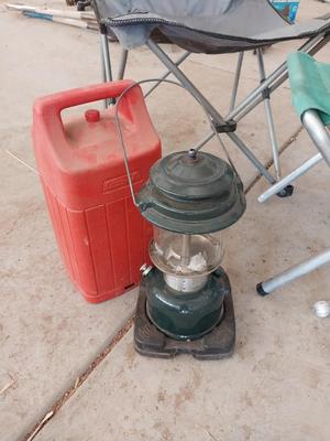COLEMAN CAMPING CHAIR & STOOL- COLEMAN LANTERN IN CARRY CASE