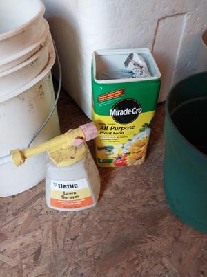PLANTING POTS AND PLANT FOOD/SEEDS