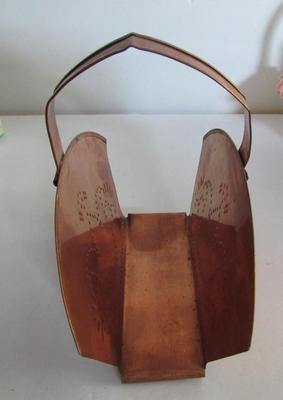 Vintage Pfaltzgraff Village Pattern Accessory Copper Napkin Holder