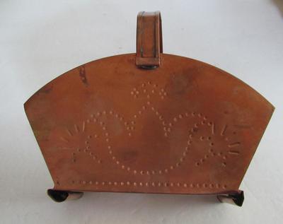 Vintage Pfaltzgraff Village Pattern Accessory Copper Napkin Holder