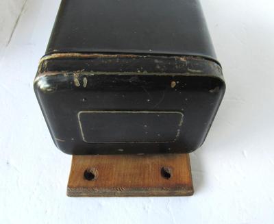 Antique Tin Wall Mount Coffee Grinder With Original Cover