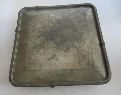 Unusual Antique Tin Cake Mold With Original Top and All 8 Clips