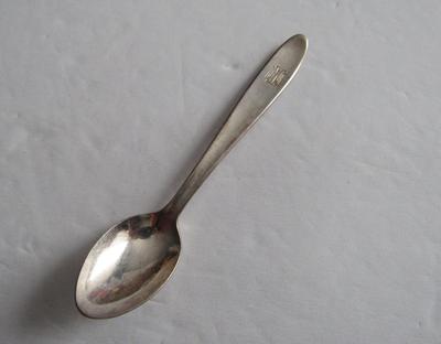 Vintage Hilton Inn Tokyo Small Demi or Condiment Spoon, Silver Plate
