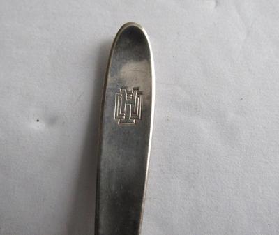 Vintage Hilton Inn Tokyo Small Demi or Condiment Spoon, Silver Plate