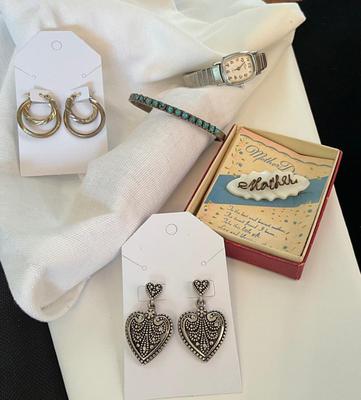 Native American Petit Turquoise Cuff Bracelet, with other beautiful items