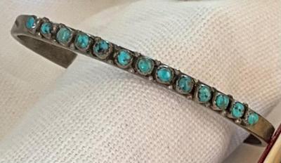 Native American Petit Turquoise Cuff Bracelet, with other beautiful items