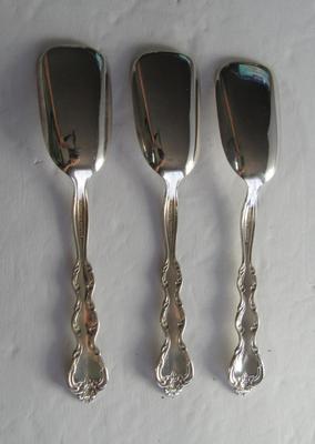 Vintage Set of 3 International Silver Co Bon Bon Spoons, Interlude Pattern