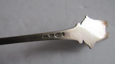 Vintage 835 Silver Coffee Spoon, St Gudule Bruxelles