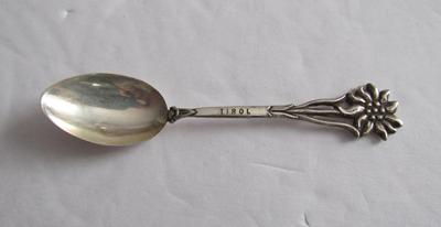 Small 800 Silver Condiment Spoon, Tirol