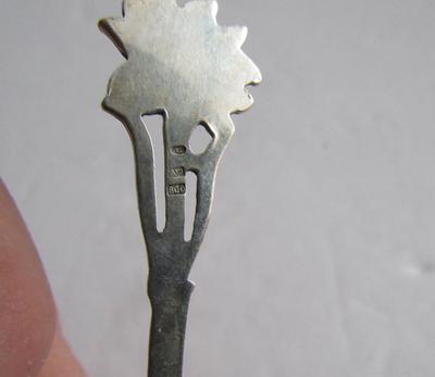 Small 800 Silver Condiment Spoon, Tirol
