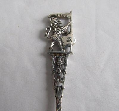 Vintage 800 Silver Silta Coffee Spoon, Zurich