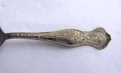 Pan Am Buffalo Demitasse Spoon 1901, Vintage Silver Plate
