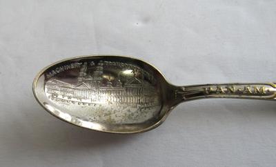 Pan Am Buffalo Demitasse Spoon 1901, Vintage Silver Plate