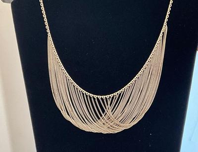 Vintage 925 Silver Multi Strand 17” Chain Necklace