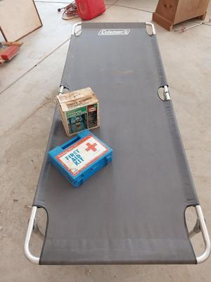 CRAFTSMAN COT-PROPANE CAMP STOVE AND FIRST AID KIT-