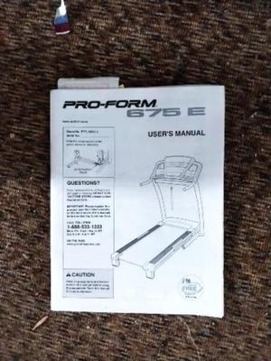 PRO FORM 675 E TRADMILL