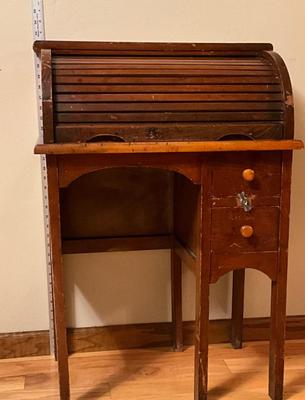 Vintage Mini Roll Top Desk