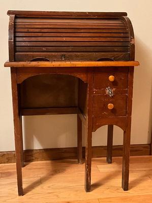 Vintage Mini Roll Top Desk