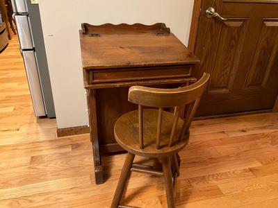 Vintage Captain’s Desk and stool