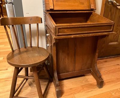 Vintage Captain’s Desk and stool