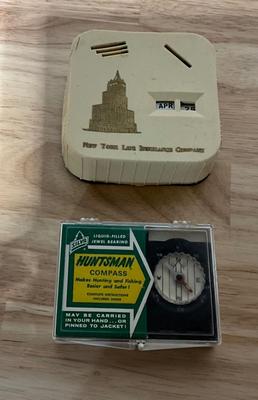 Huntsman Compass, Tri-Coin Calendar Bank, Crystal Sugar bag