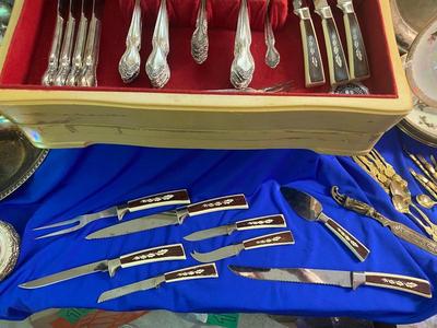 A WONDERFUL BOX OF FLATWARE THAT INCLUDES A NICE VARIETY OF ITEMS FOR YOUR BIDDING PLEASURE!