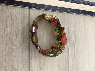 Multi layer beaded stretchy bracelet