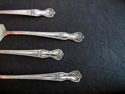 Vintage Wm Rogers Extra Plate 4 Pc Serving Set, Magnolia Pattern