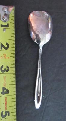 2 Antique Serving Spoons, Stratford Silver Co Lilyta Large Serving Spoon, And Other